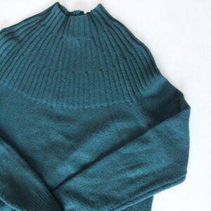 by Anthropologie Welford Tunic mock neck Pullover Sweater in Pine Green Small